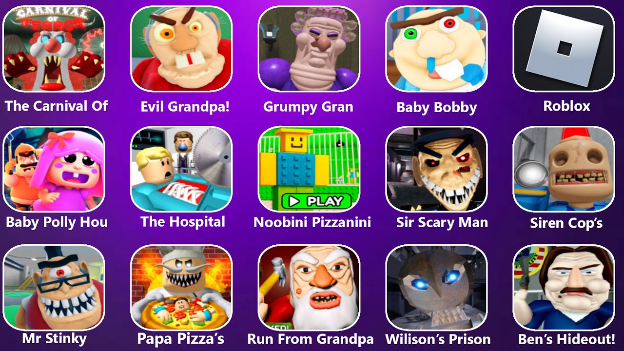 ESCAPE THE HAUNTED HOTEL,EVIL BABY BOBBY,SCARY SCHOOL NIGHT,SIREN COP’S STATION,CRAZY TOY FACTORY!