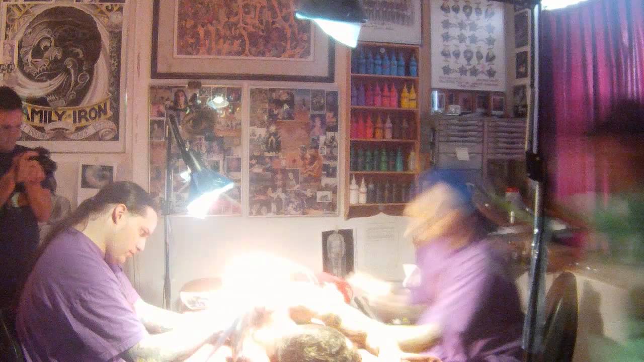 Filip Leu and Kurt Wiscombe back piece timelapse