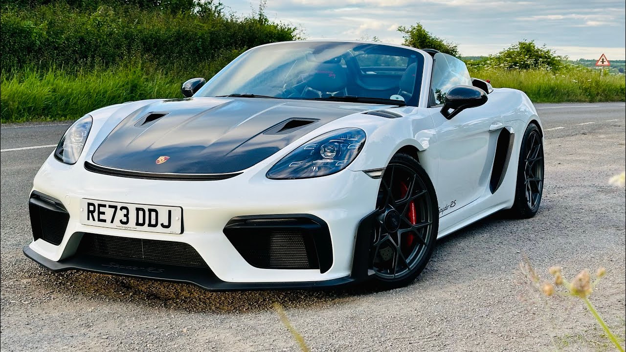 Обзор Porsche 718 Spyder RS ​​2024 года. 500 л.с., 9000 об./мин., 191 миль/ч. Является ли этот Bo...