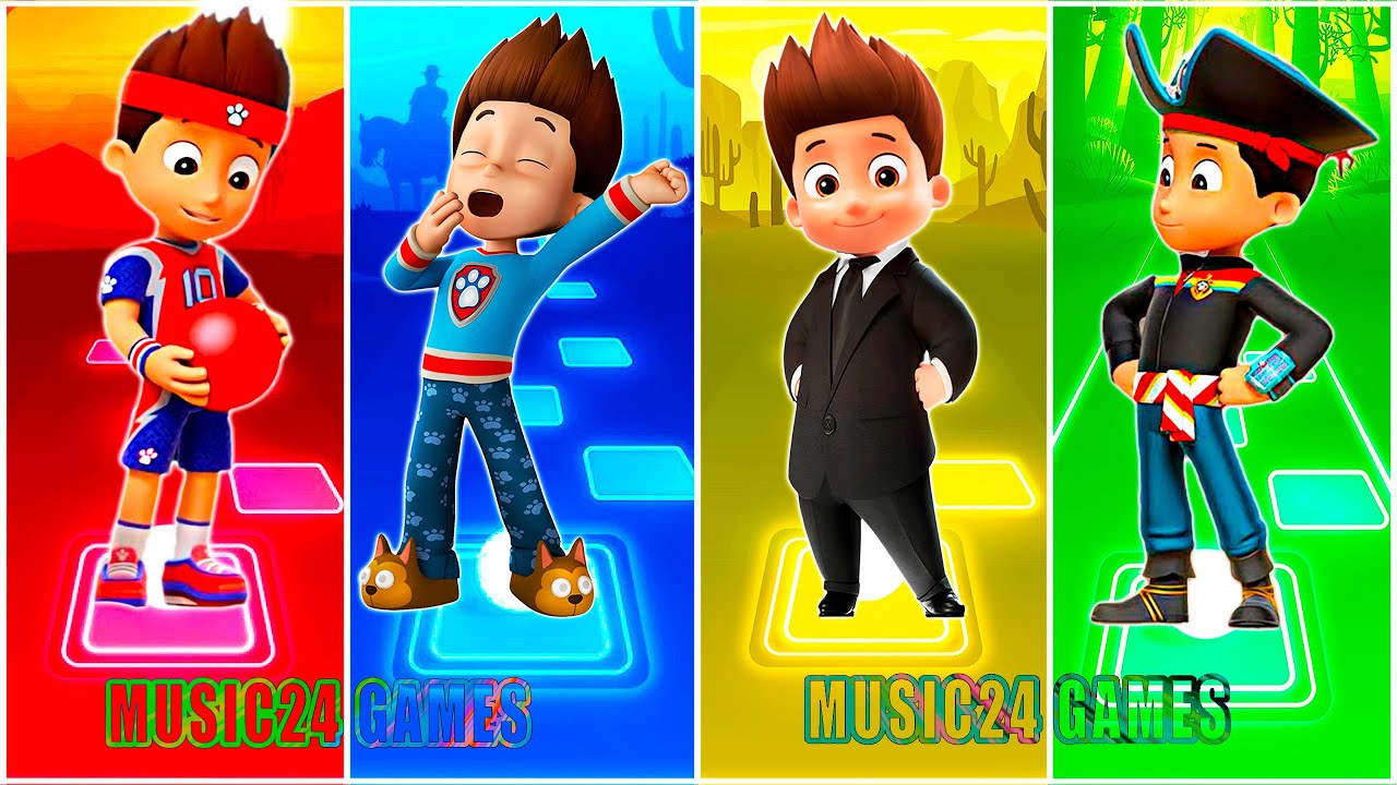 PAW Patrol: Team Ryder - Ryder VS Ryder VS Ryder VS Ryder 🎶 Tiles Hop EDM Rush