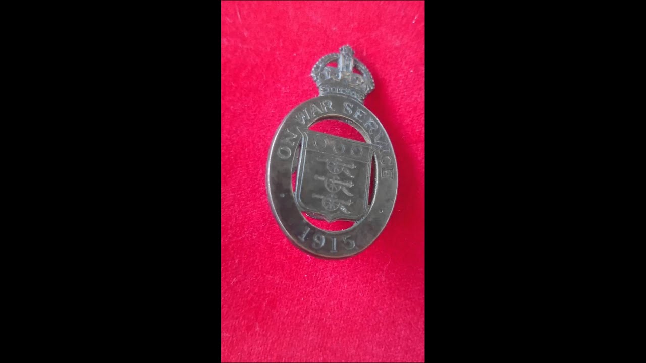 WW1 On War Service Badge - Herts at War