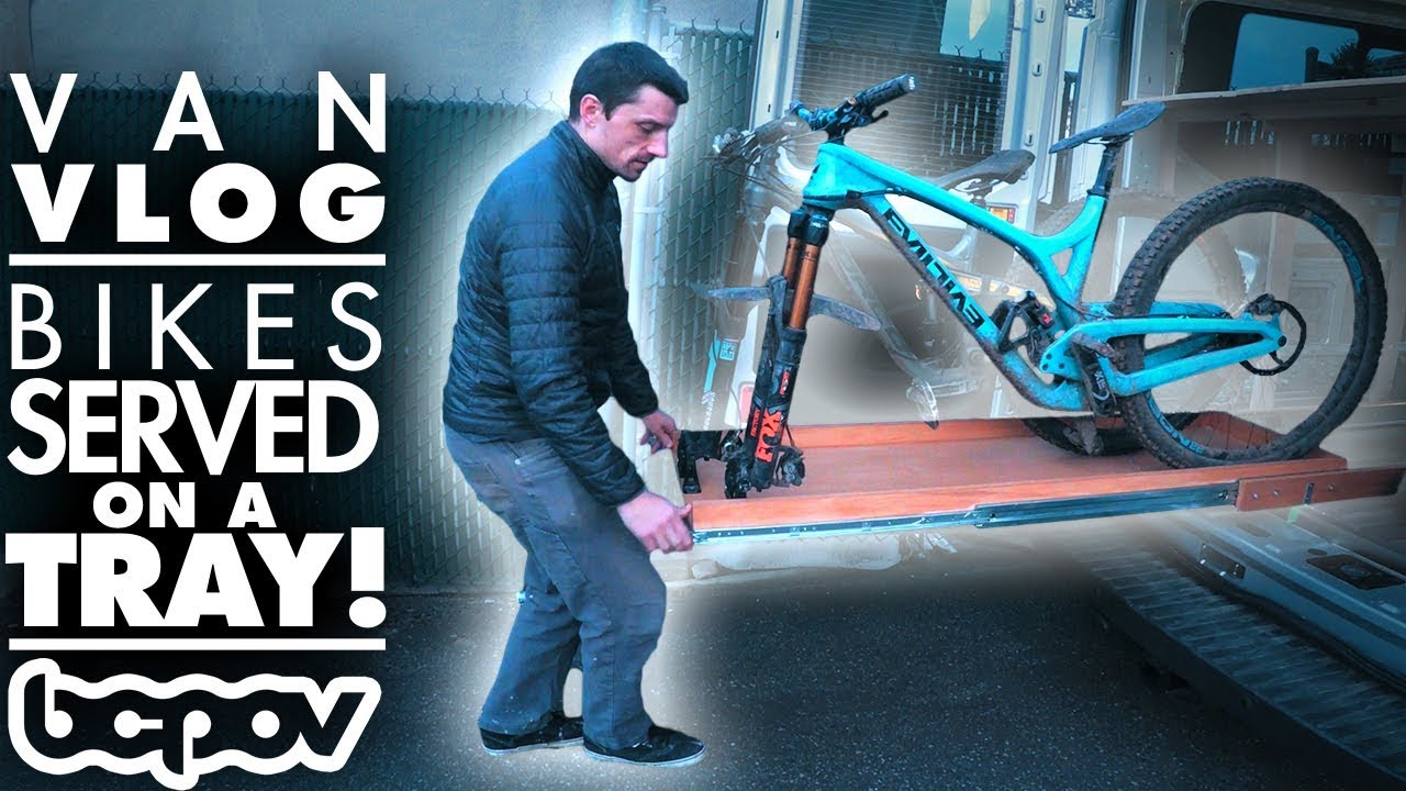 SLIDING TRAY BIKE RACK! | Camper Van Vlog #3