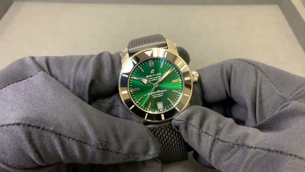 Breitling Superocean Heritage B20 w/ Green Dial & Rubber ‘Mesh’