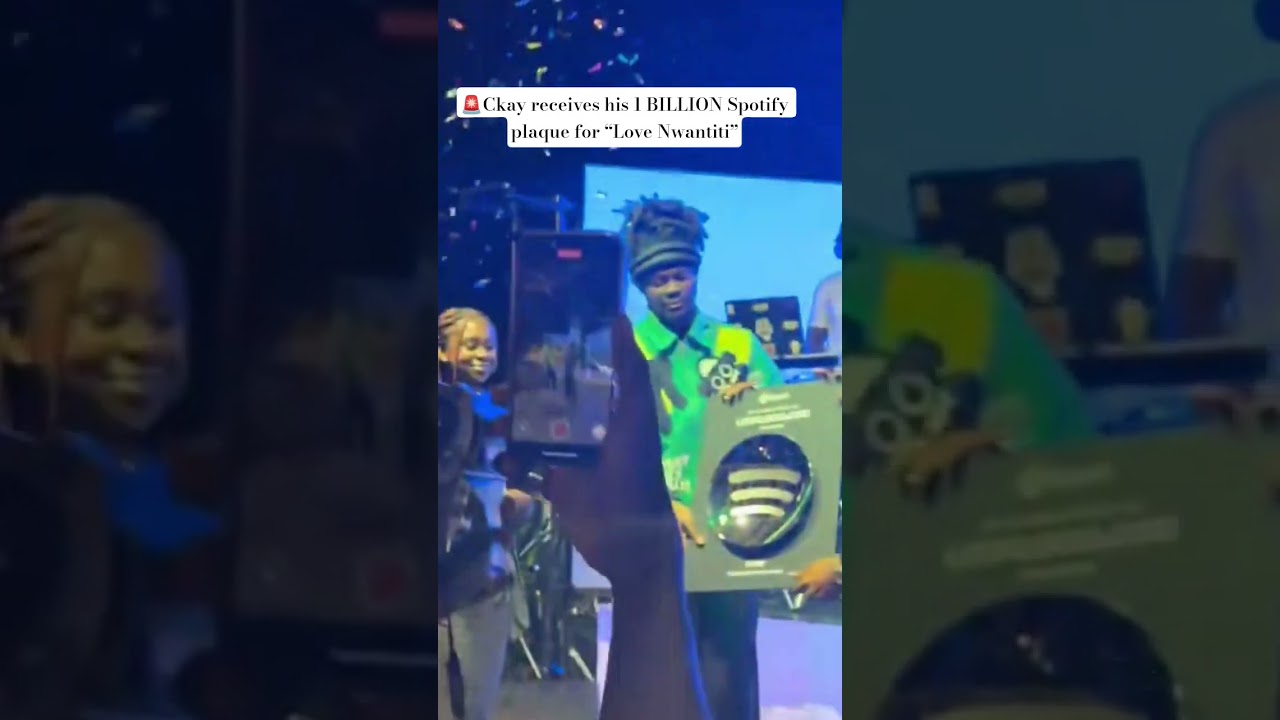 🚨Ckay receives his 1 BILLION Spotify plaque for “Love Nwantiti” 