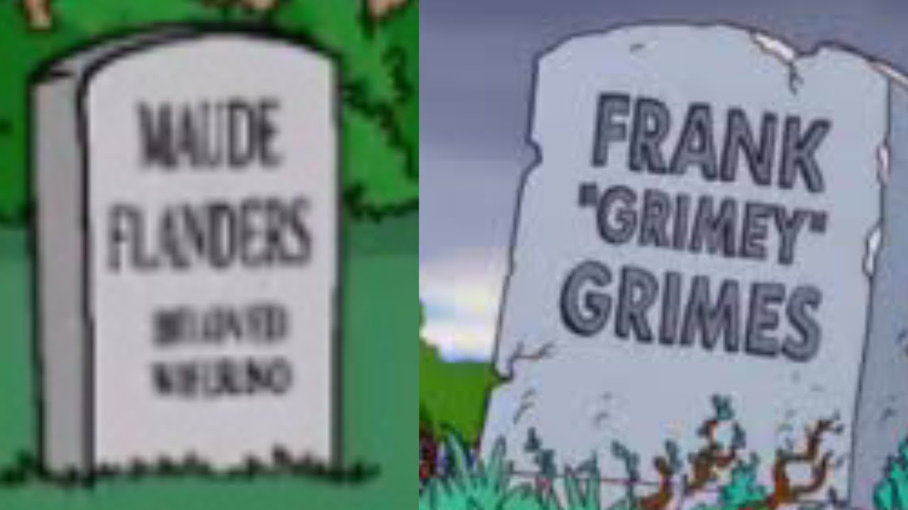 The death of frank grimes and maude flanders