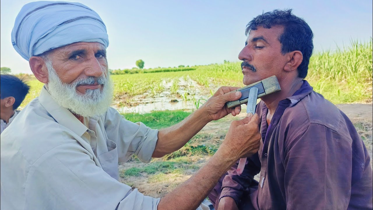 ASMR Old man Beard Shave with Straight Razor🔥 But Barber Old![ASMR ABi]