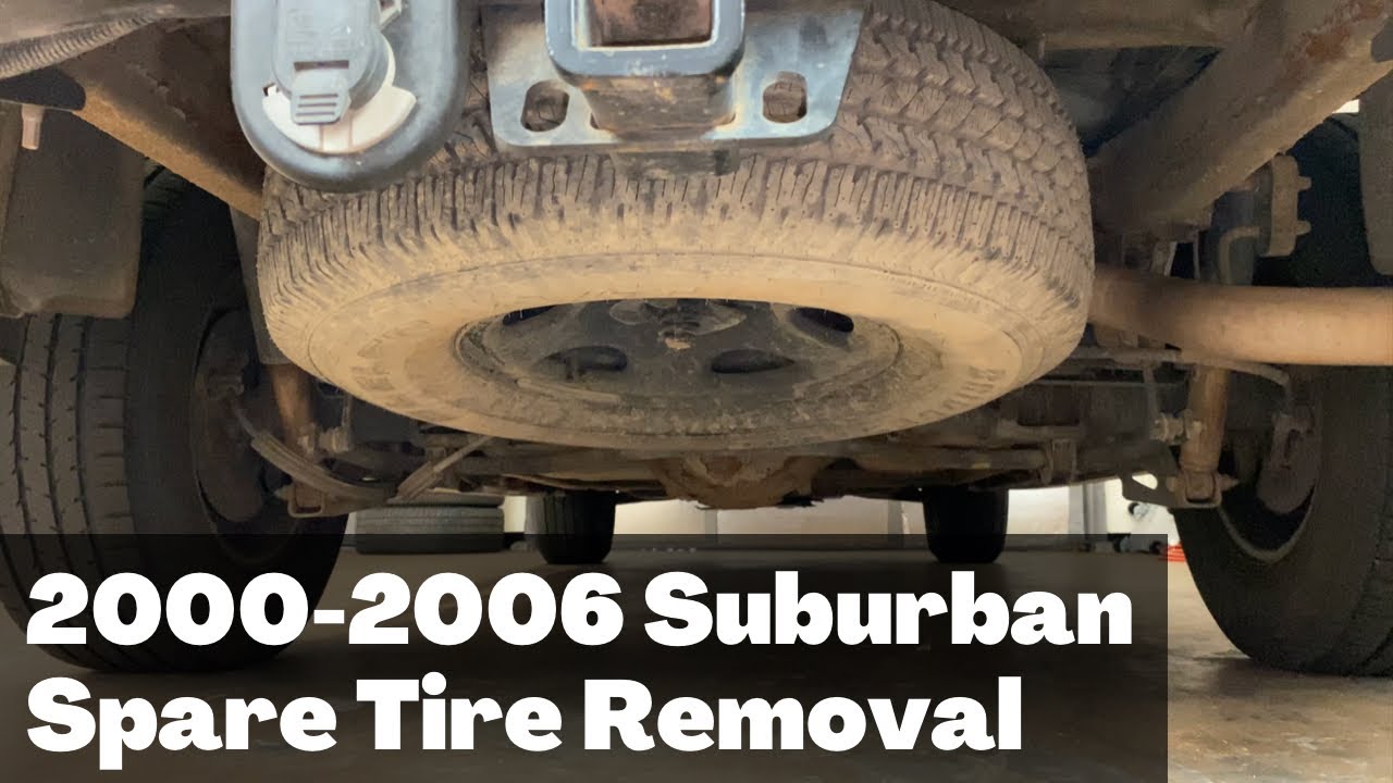 How To Remove 2000 - 2006 Chevy Suburban Spare Tire - Jack Location - Change Flat Tire Chevrolet
