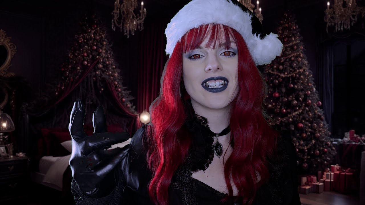 ASMR Vicki The Vampire Christmas Eve | Personal Attention | Leather gloves | REUPLOAD