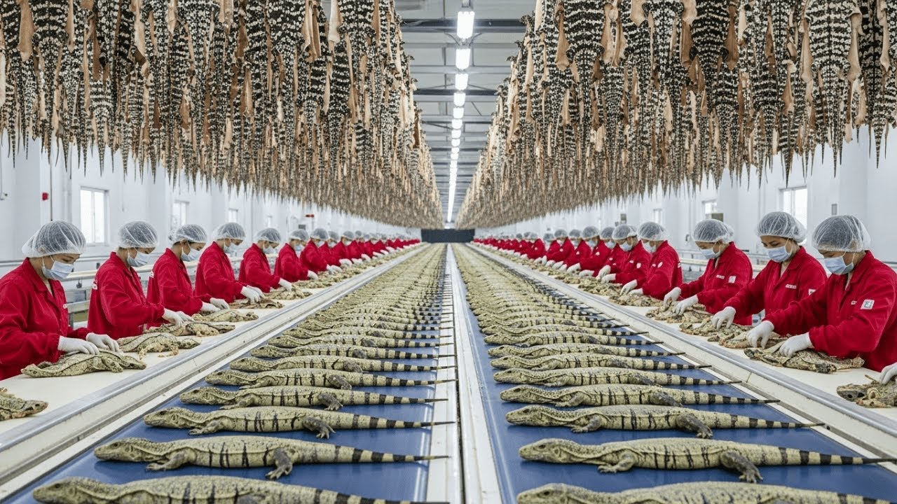 Inside the Monitor-Lizard Leather Factory: How High-Quality Strings Are Made (Full Process)