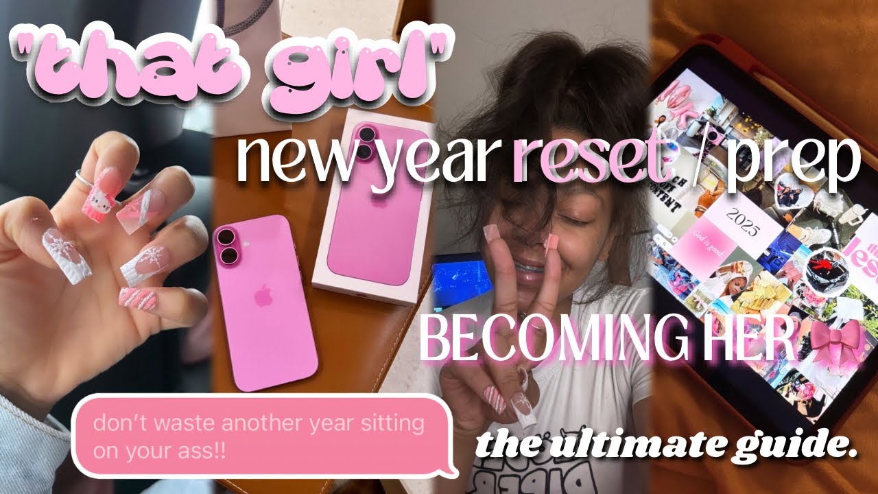 the ULTIMATE 2025 new year reset (BECOMING HER🎀)| new year new phone , peeling mask , vision board