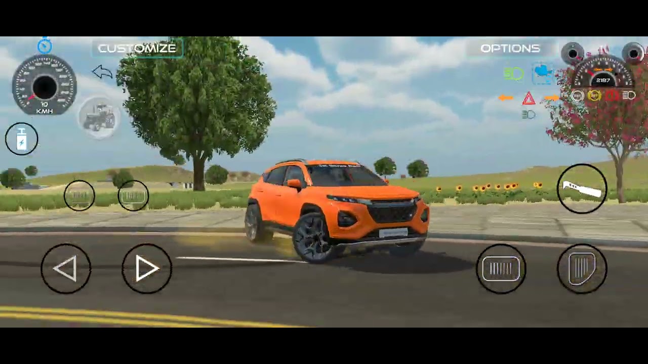 Driving Orange modified Maruti Fronx 😎. # Indian vehicle Simulator 3D.