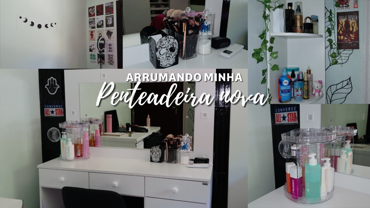 Reset no quarto ⭐️organizando minha penteadeira + tour final