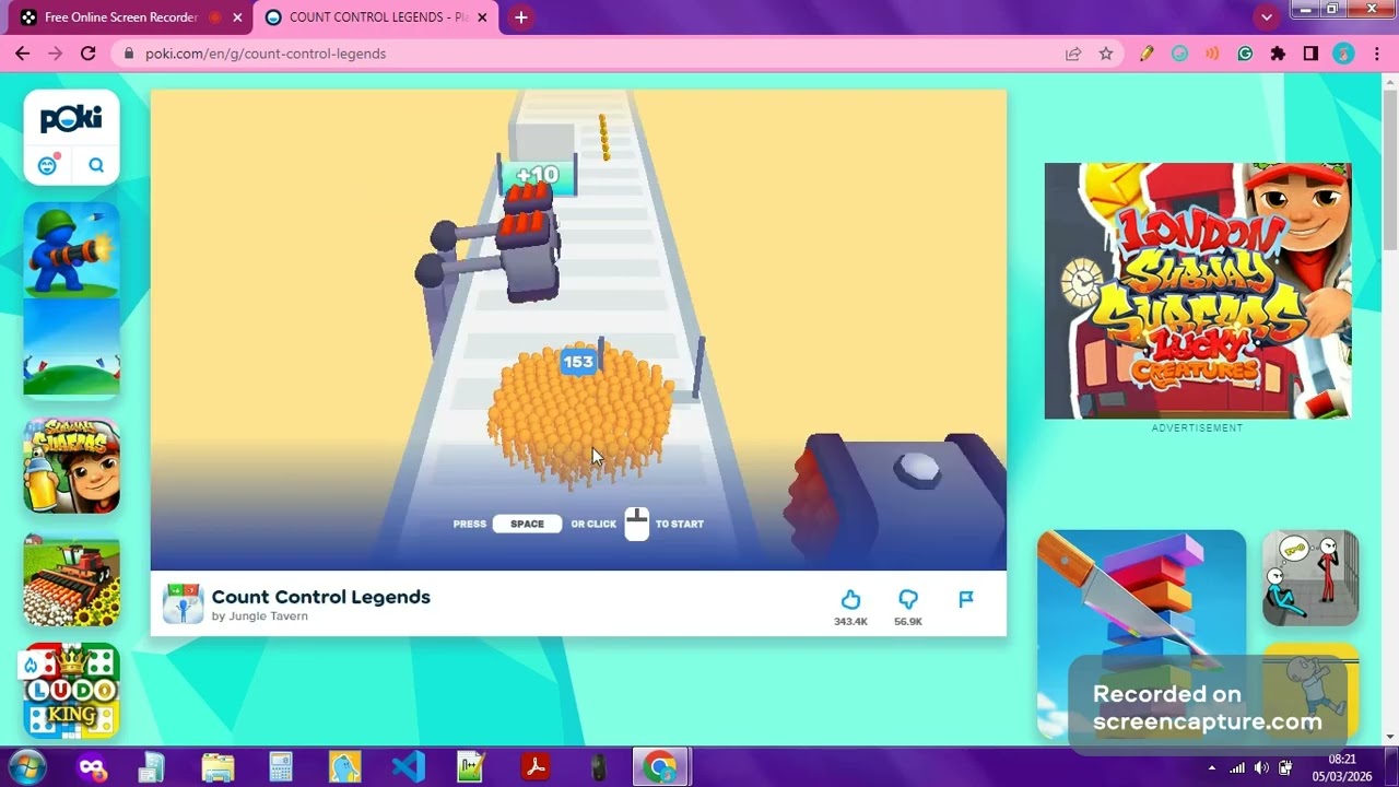 POKI GAMES: Count Control Legends level 71-80