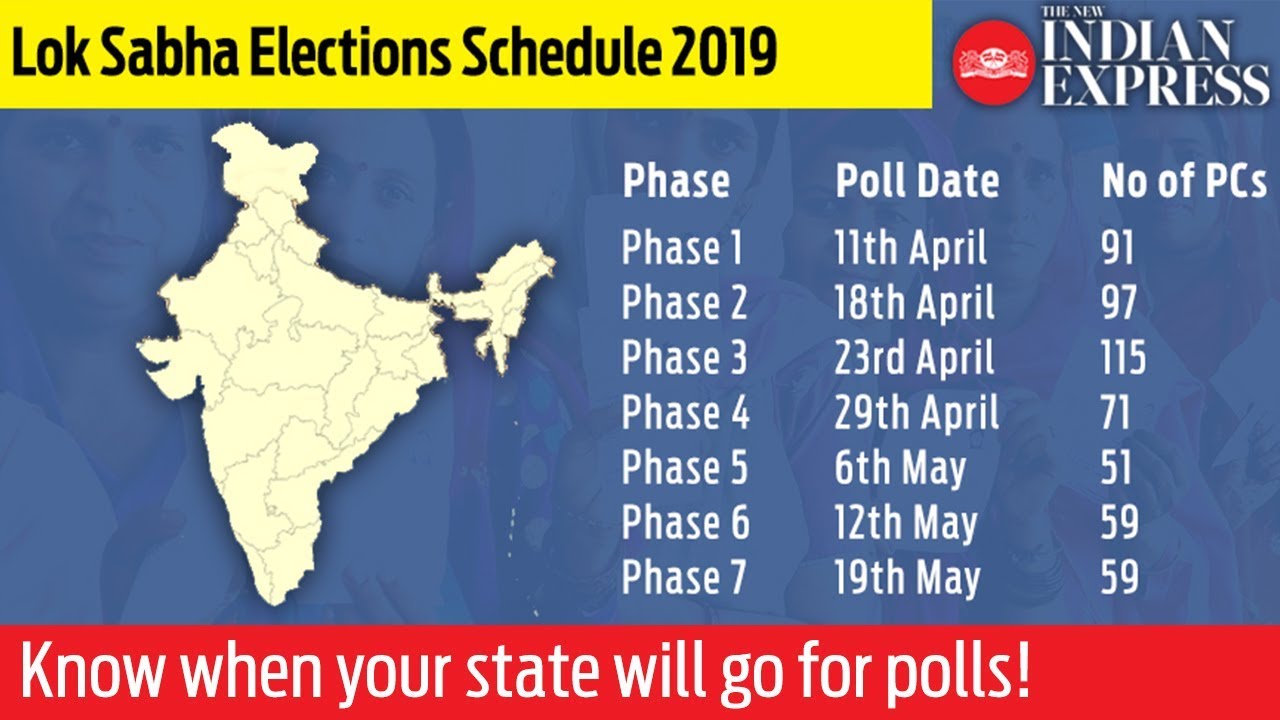 Lok Sabha Elections 2019: Know when your state will go for polls!
