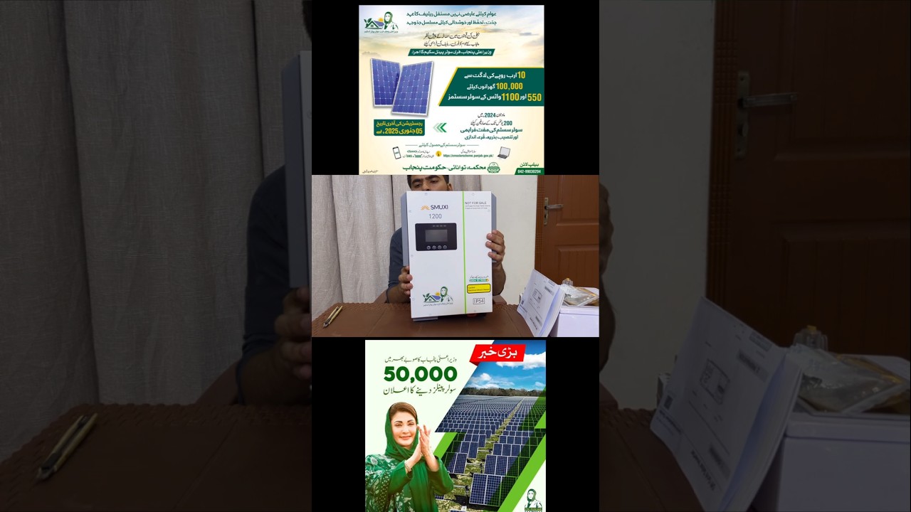 UNBOXING of CM Punjab Maryam Nawaz Solar Scheme 2025 | Maryam Nawaz Solar Scheme ka inverter Review