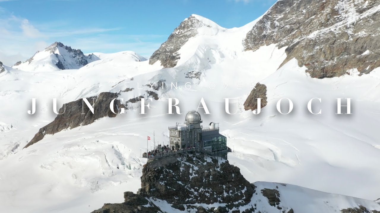 Flying over Jungfraujoch, Switzerland (4K AERIAL FILM)