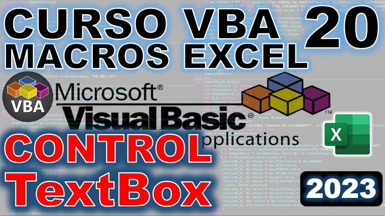 CONTROL TextBox en VBA CURSO DE MACROS EN EXCEL 