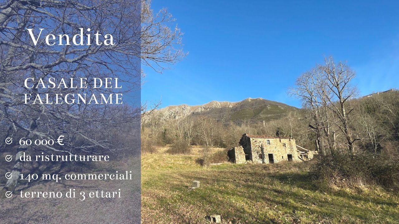 CASALE DEL FALEGNAME immerso nella natura da ristrutturare in Vendita a Bagni di Lucca (LU) RIF. 426