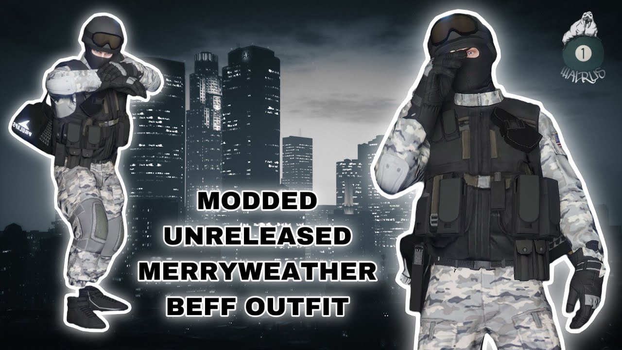 GTA 5 MODDED MERRYWEATHER OUTFIT TUTORIAL! UNRELEASED BODY ARMOUR + PACKS + NOOSE LOGOS