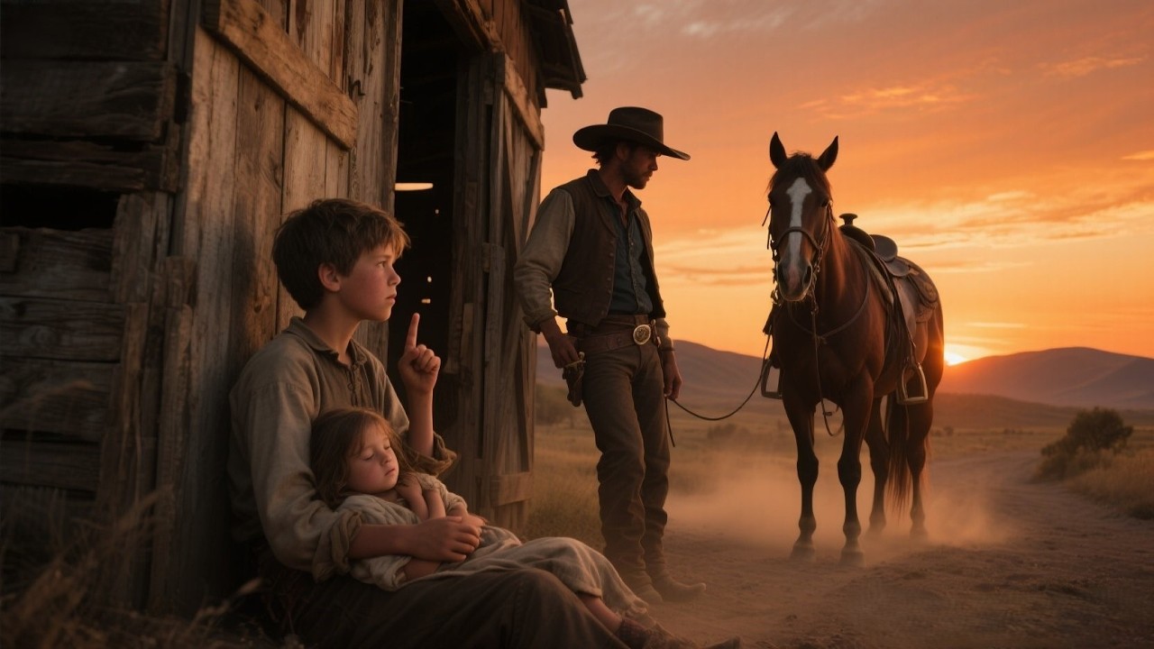 Don’t Wake My Sister… She Hasn’t Eaten in 2 Days… The Boy’s Whisper Made the Cowboy Freeze in Shock.