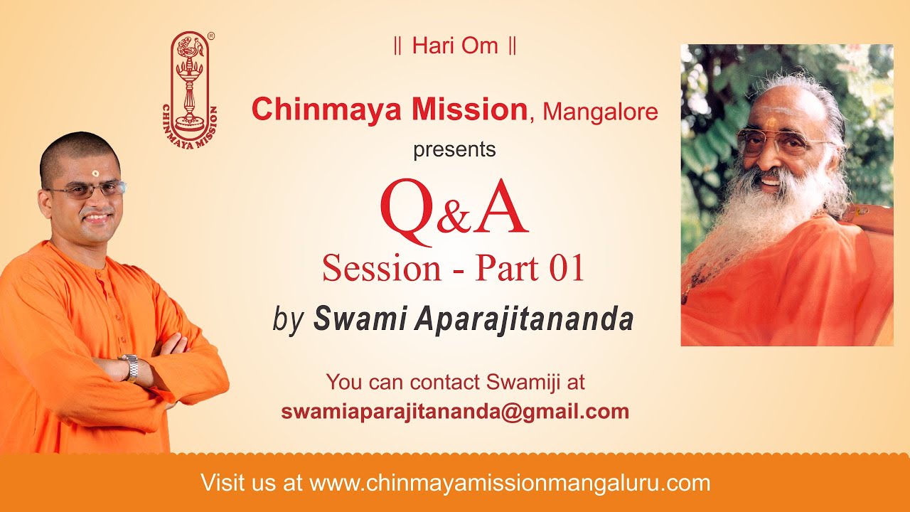 Q&A - Part 01 on Kenopanishad with Swami Aparajitananda, Chinmaya Mission Mangaluru.