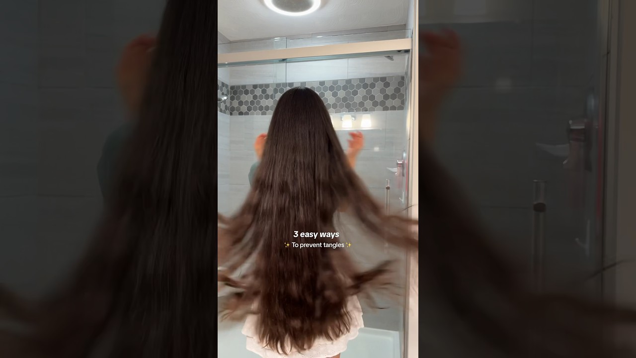 How I prevent tangles in my long hair. ✨ #haircare
