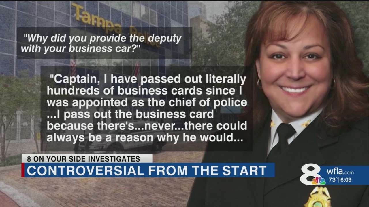 Tampa Police Chief tells investigators why she asked to be let go during traffic stop