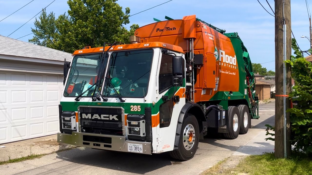 Brand New Flood Brothers Mack LR Pac-Tech Rear Loader Garbage Truck