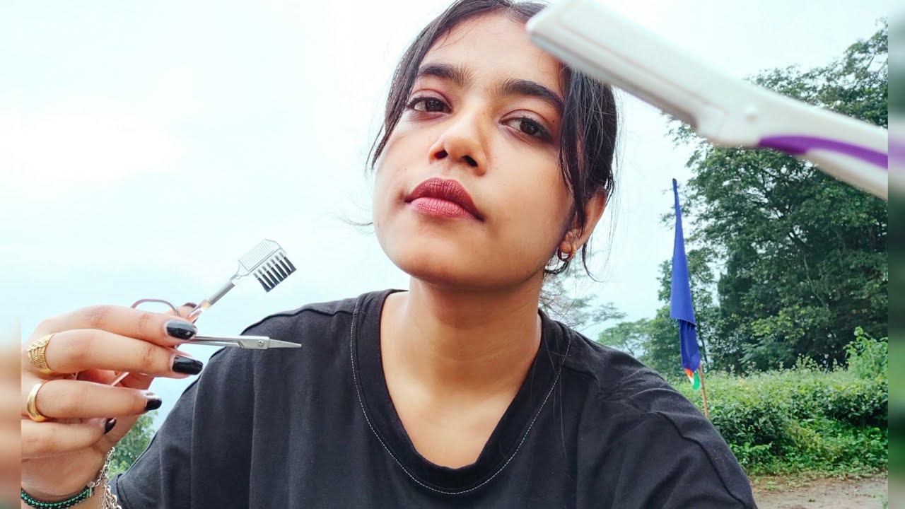ASMR HINDI- Indian Girl Doing Your Eyebrows |Outdoor ASMR [PERSONAL ATTENTION]