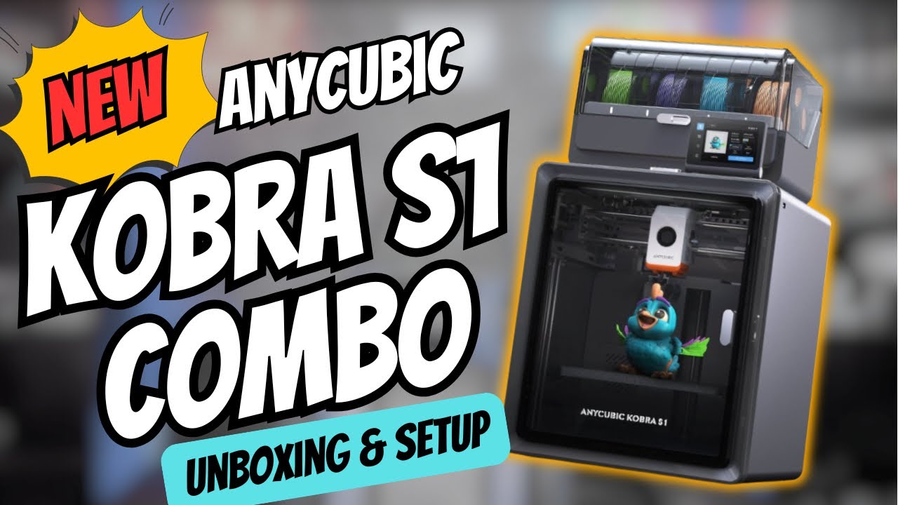 Anycubic Kobra S1 Combo Unboxing, Setup & Review | Better than Bambu Labs X1C | Multi-Color Printing