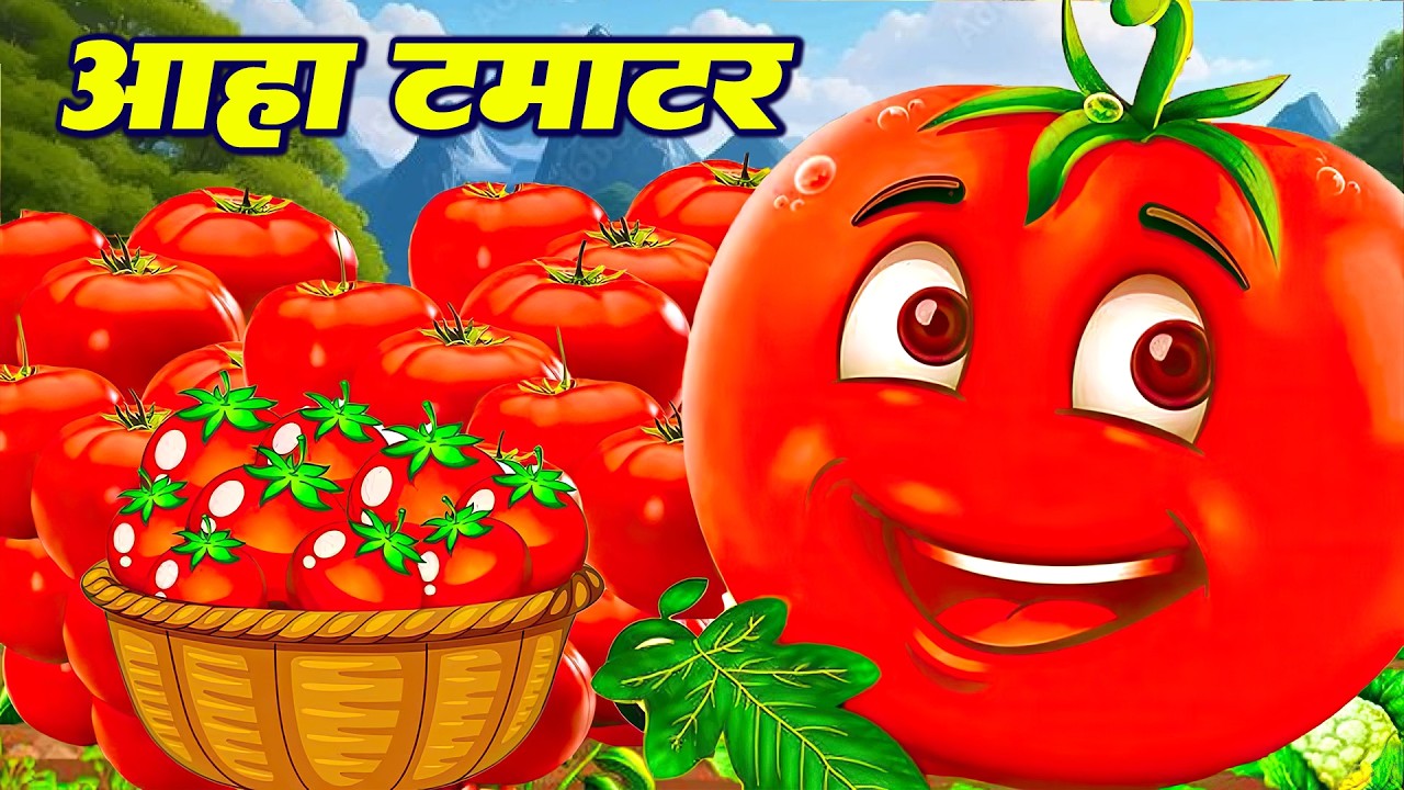 Aaha Tamatar | आहा टमाटर बड़े मजेदार | Popular Rhymes | Hindi Rhymes For Children | Kids Song