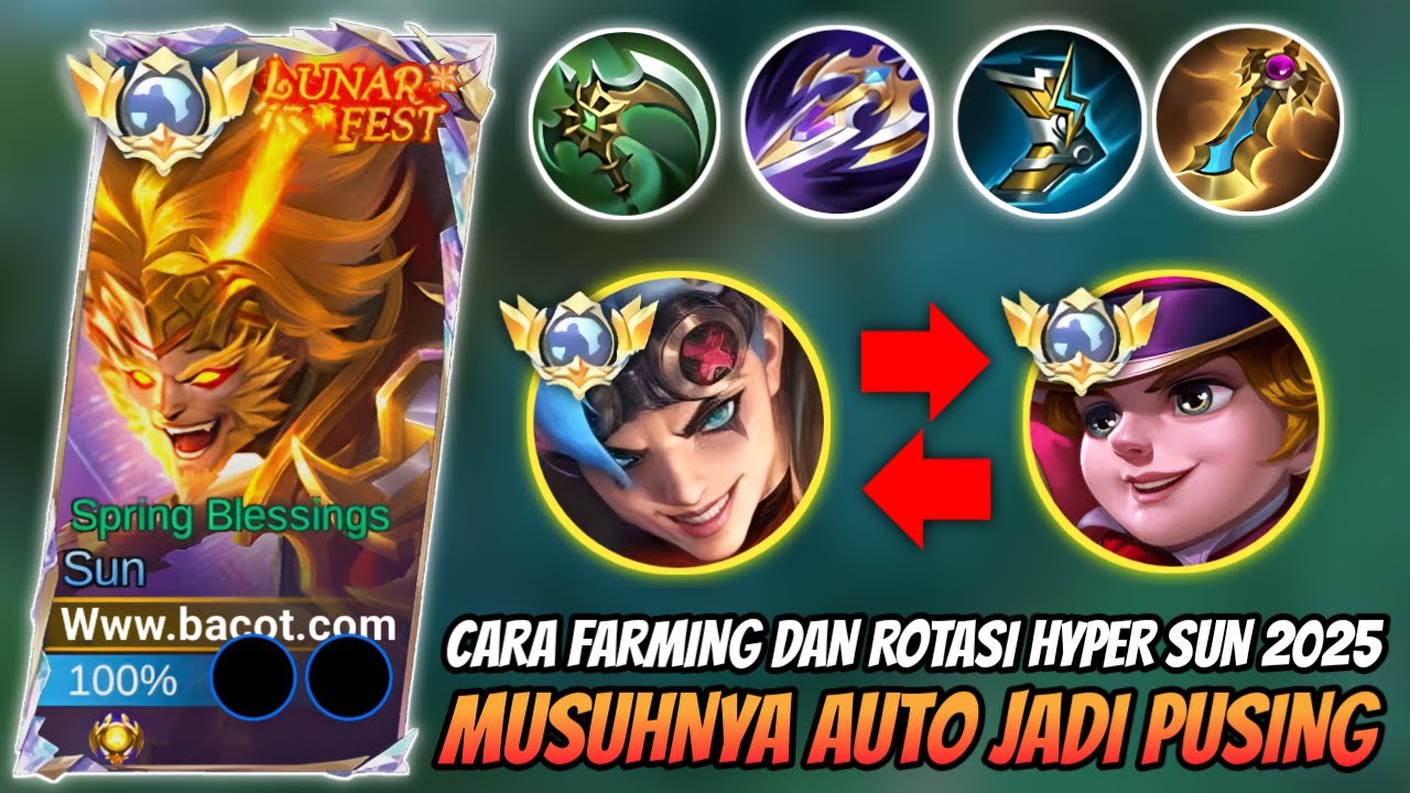 CARA ROTASI HYPER SUN YANG BIKIN MUSUH JADI PUSING - Mobile Legends