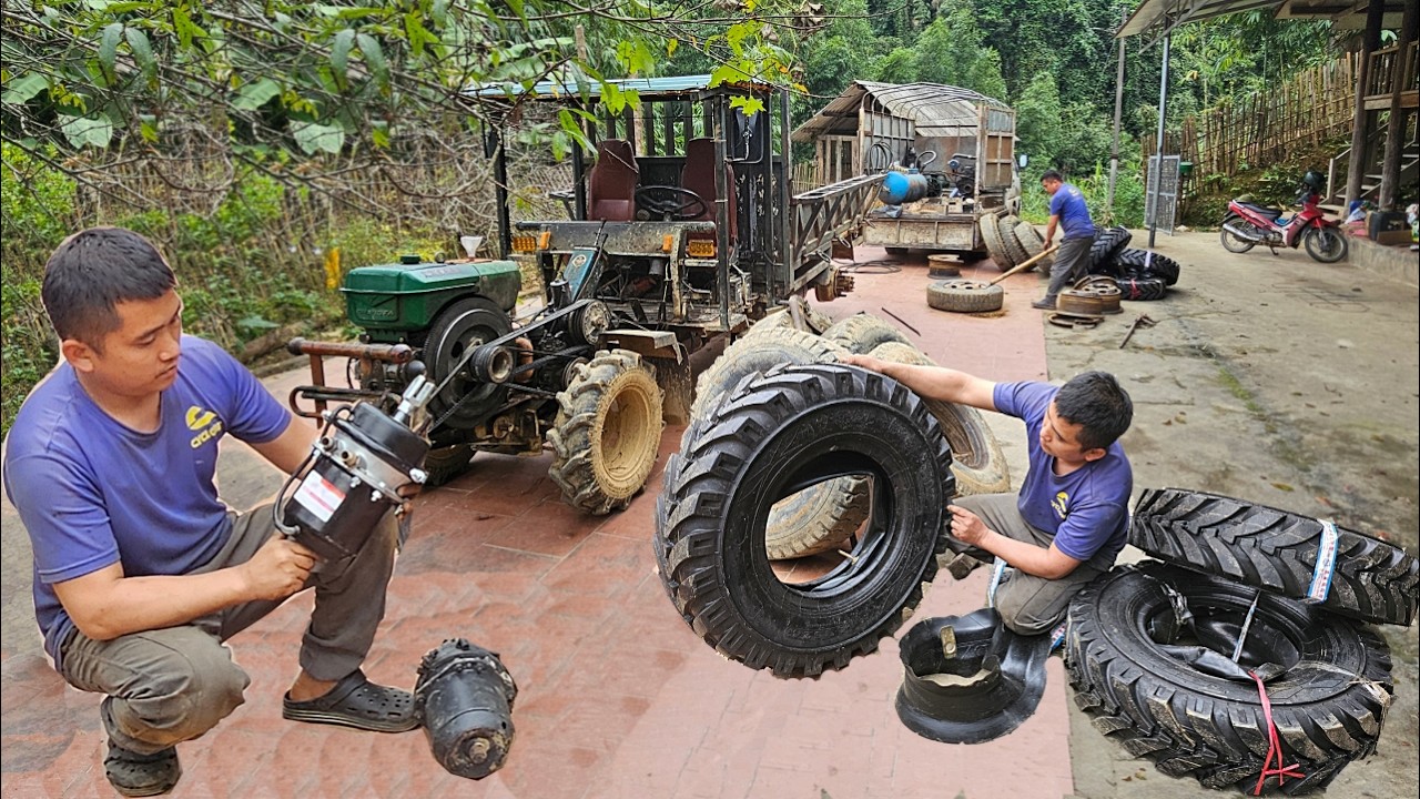 Complete Upgrade – 4 New Tires & Brake Chamber Replacement On Agricultural Dump Tractors