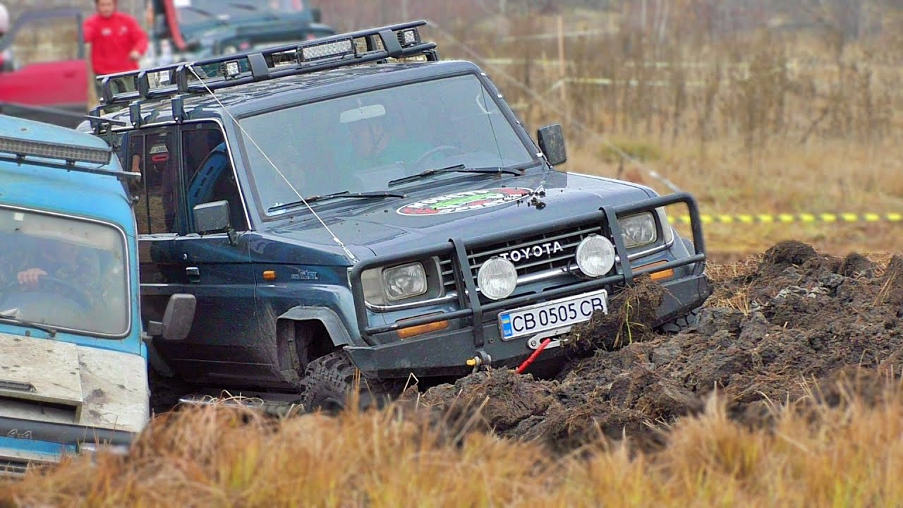 TOYOTA 70 vs ISUZU TROOPER vs NIVA vs UAZ [MUD OFF Road]