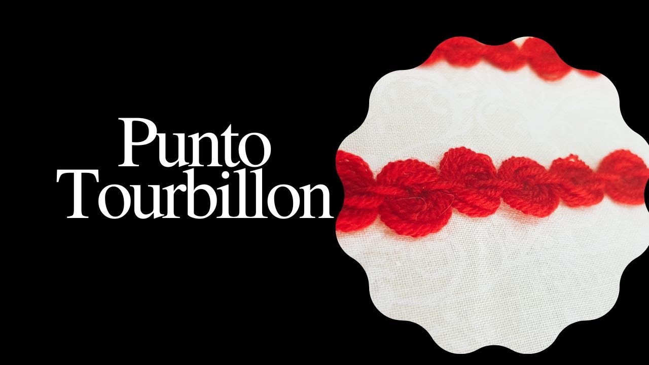 PUNTO TOURBILLON. Déjate llevar por las pequeñas olas que forma esta puntada tan linda.