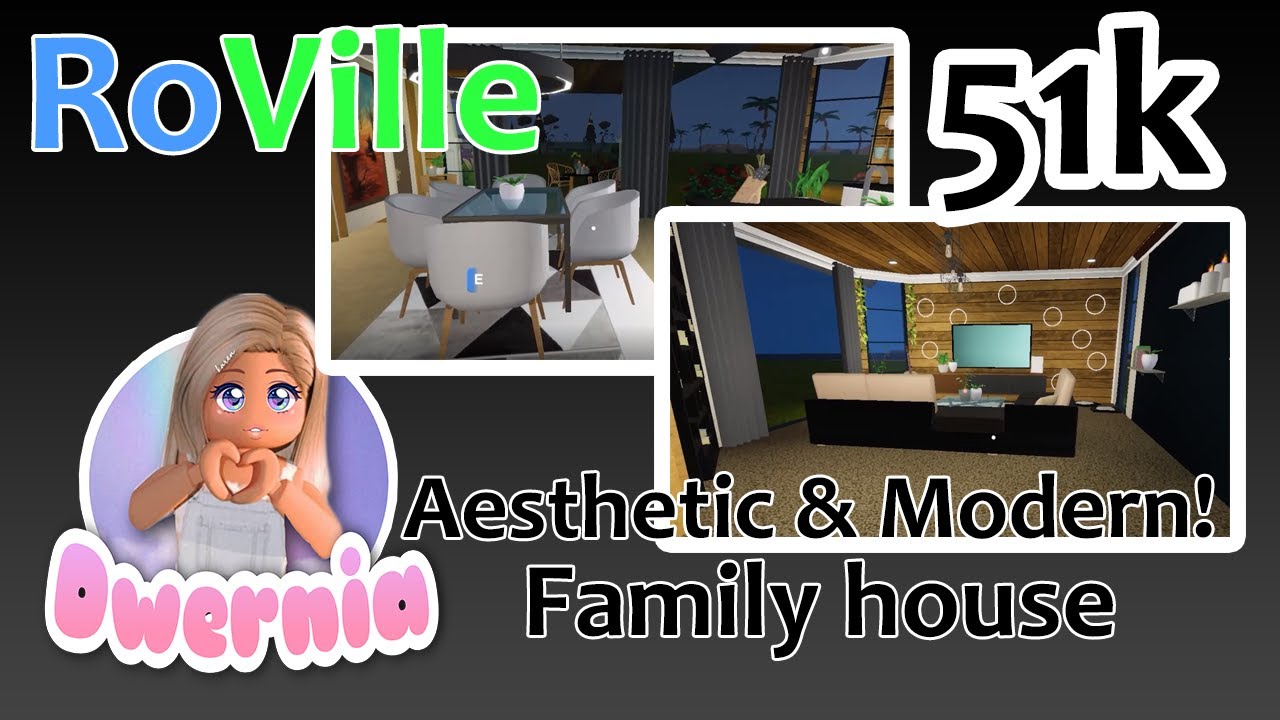 Roville aesthetic and modern family House for sale 51k! Roblox game