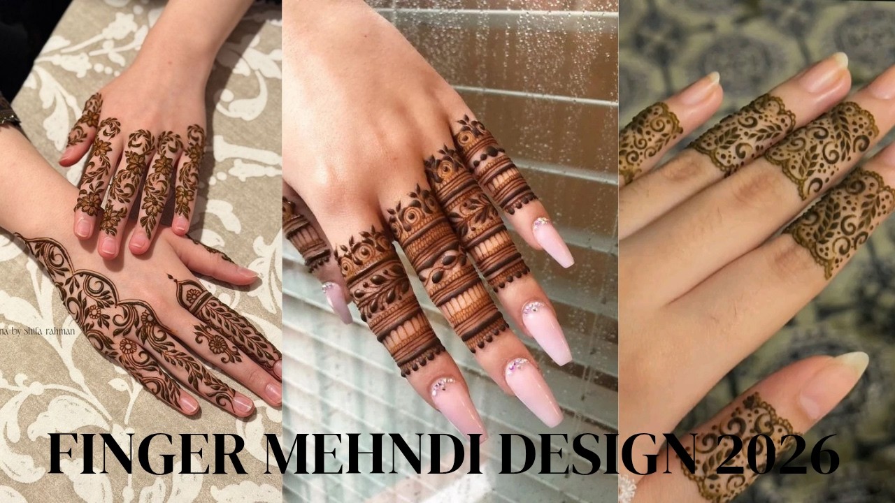 Finger mehndi design 2026 /Beautiful ideas design /Zainab Liauqat mehndi design