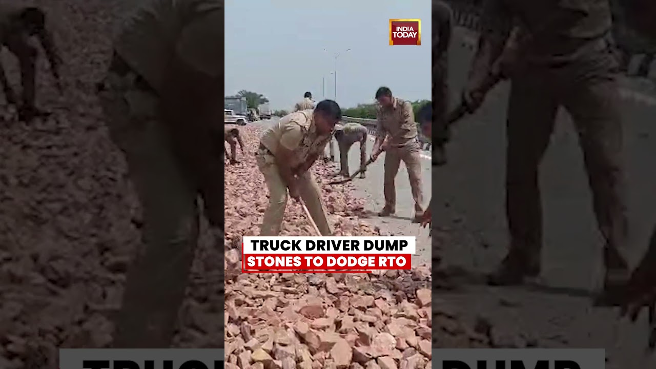 Shocking! Overloaded Truck Runs on Wrong Side of Highway in Greater Noida #truck #truckdriver #brick