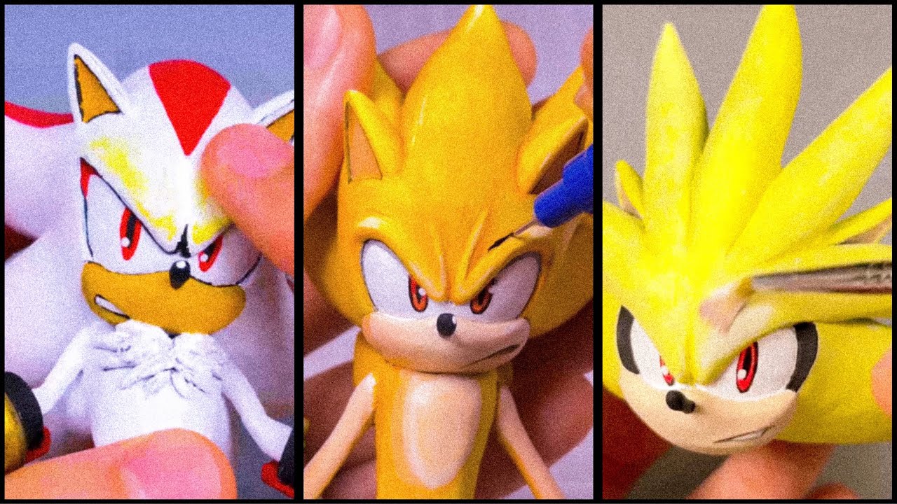 Создайте Супер Соника, Супер Шэдоу, Супер Сильвера с помощью глины / Sonic the Hedgehog [kiArt]