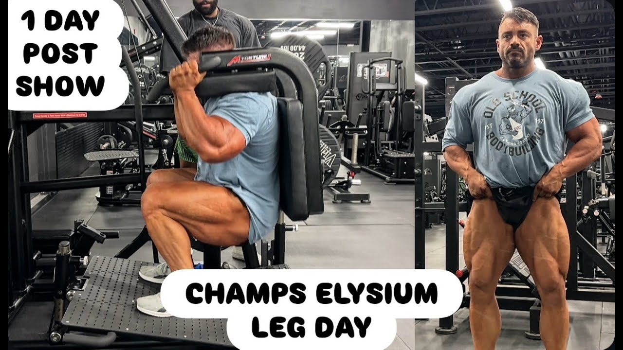1 Day Post Show, 6 Days Out! Leg Workout at Derek Lunsford's Gym, Champs Elysium