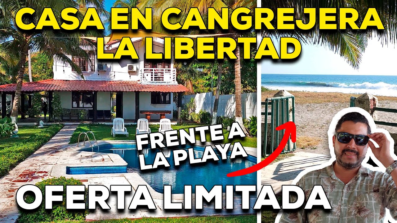 SOLD .LINDA CASA EN VENTA FRENRE AL MAR EN LA LIBERTAD EL SALVADOR, CERCA DE SURFCITY