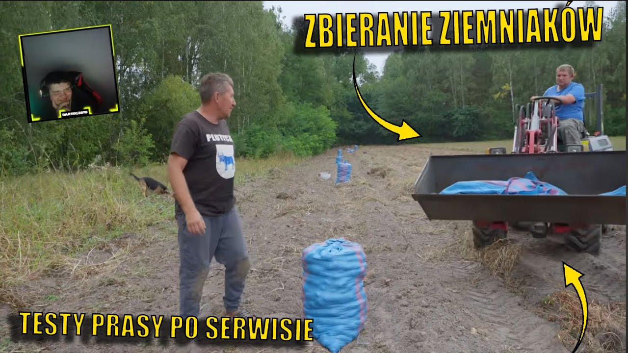 BARTEK ogląda PODLASKIE PRZYGODY ANDRZEJA🤣Zbieranie Ziemniaków😮TESTY PRASY PO SERWISIE🤣
