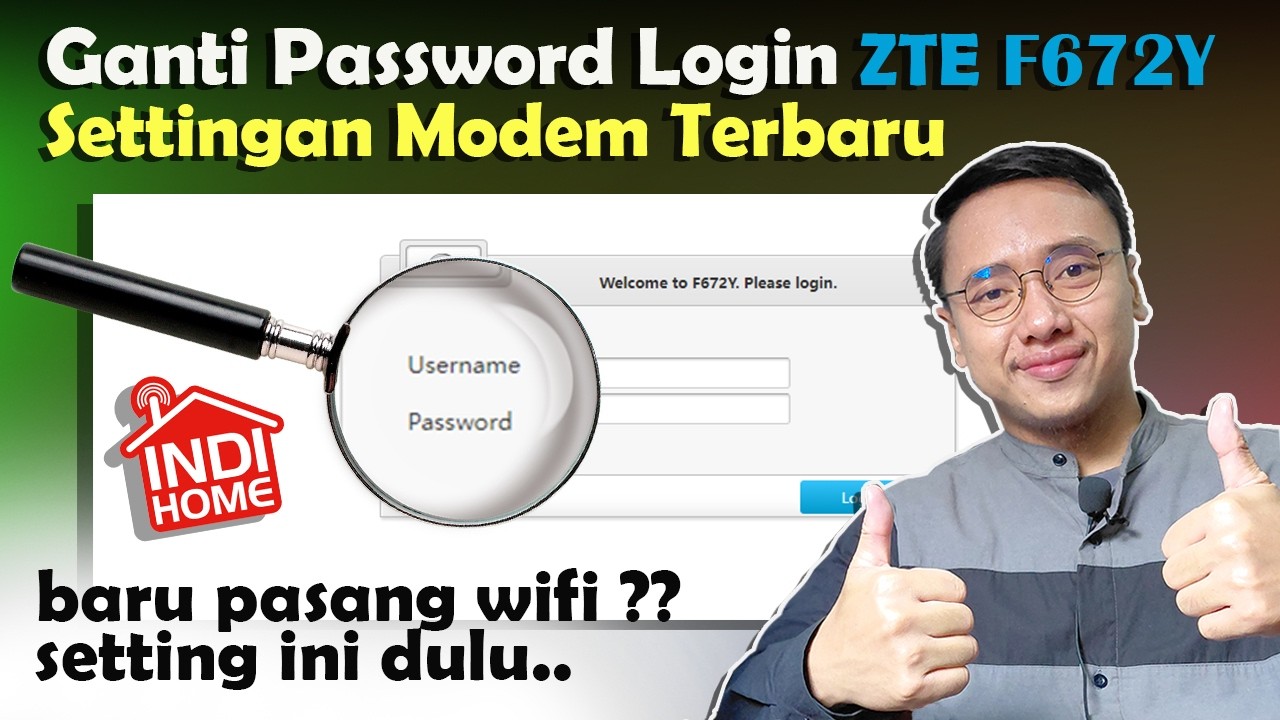 Terbaru 2025!! Cara Mengganti Password Login user/admin Wifi Indihome ZTE F672Y