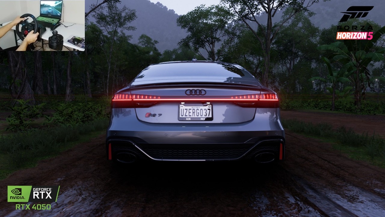 Audi RS7 | Forza Horizon 5 | Steering Wheel Gameplay