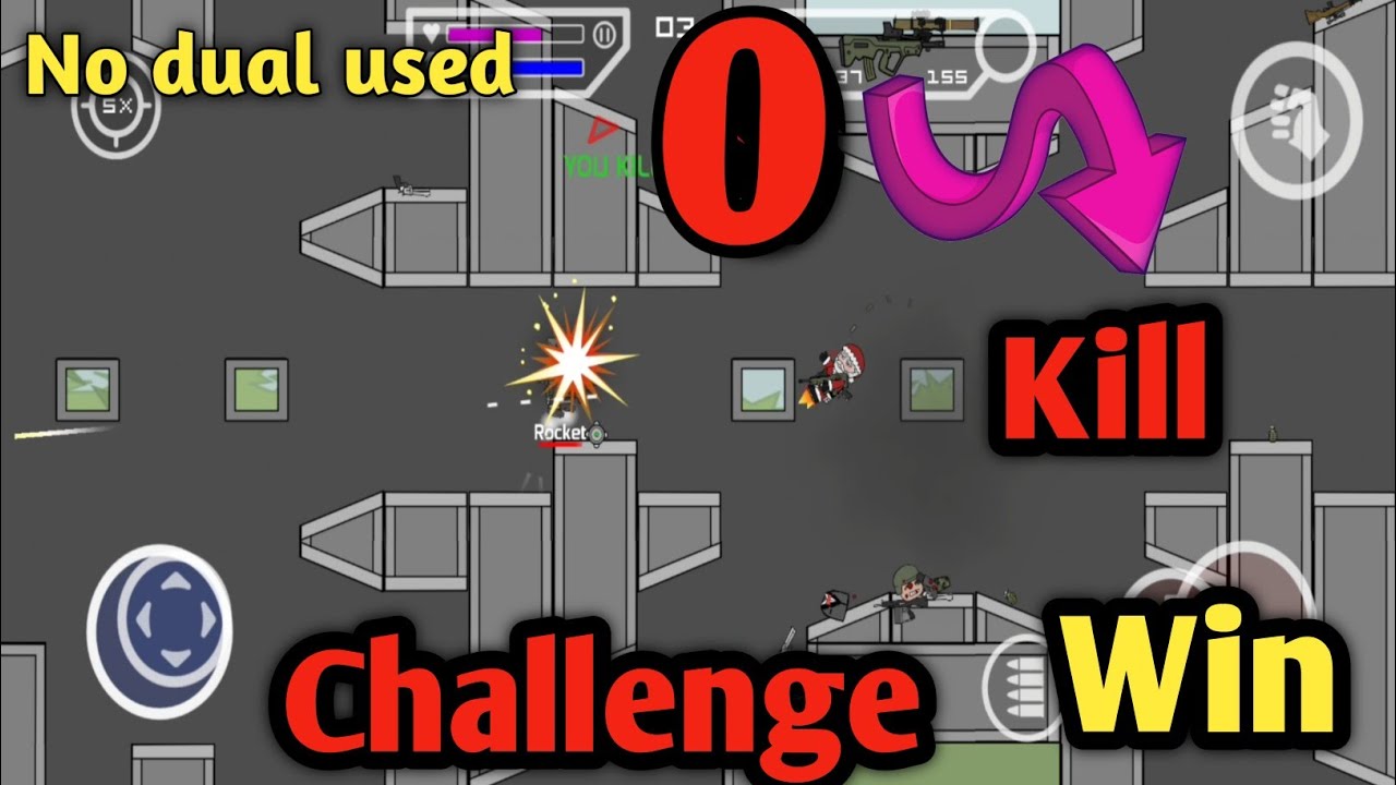 Mini Militia New challenge || 0 Kill match win😁How it's Possible?#Minimilitiaclassic
