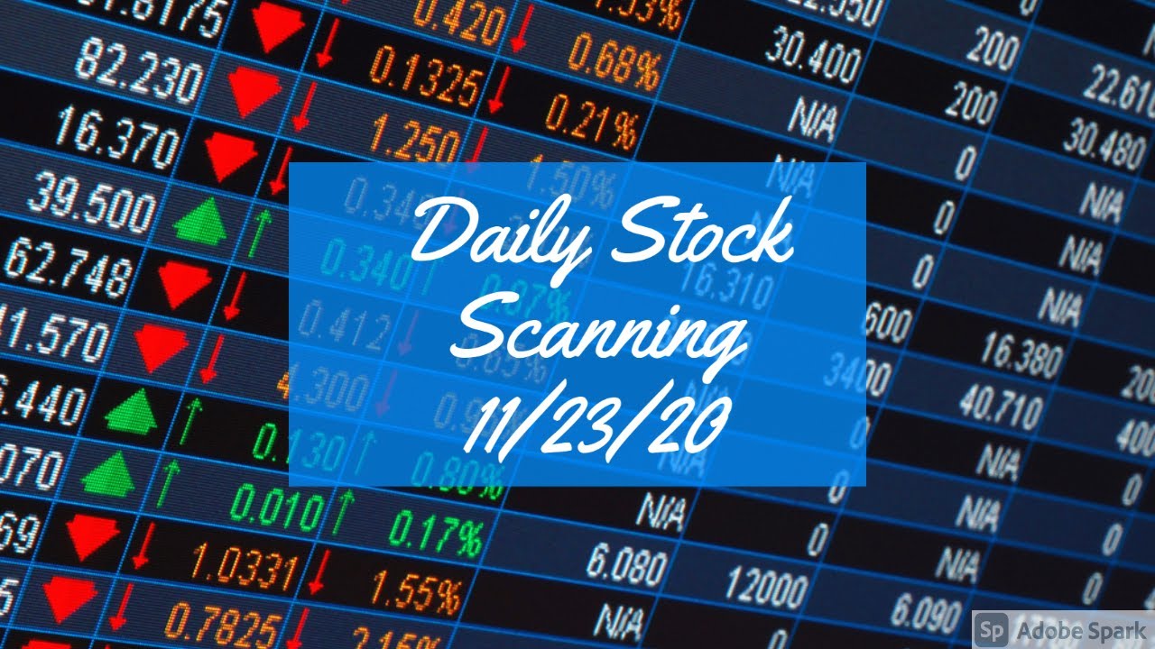 Daily Stock Scanning 11/23/20 | Super Swing Trader