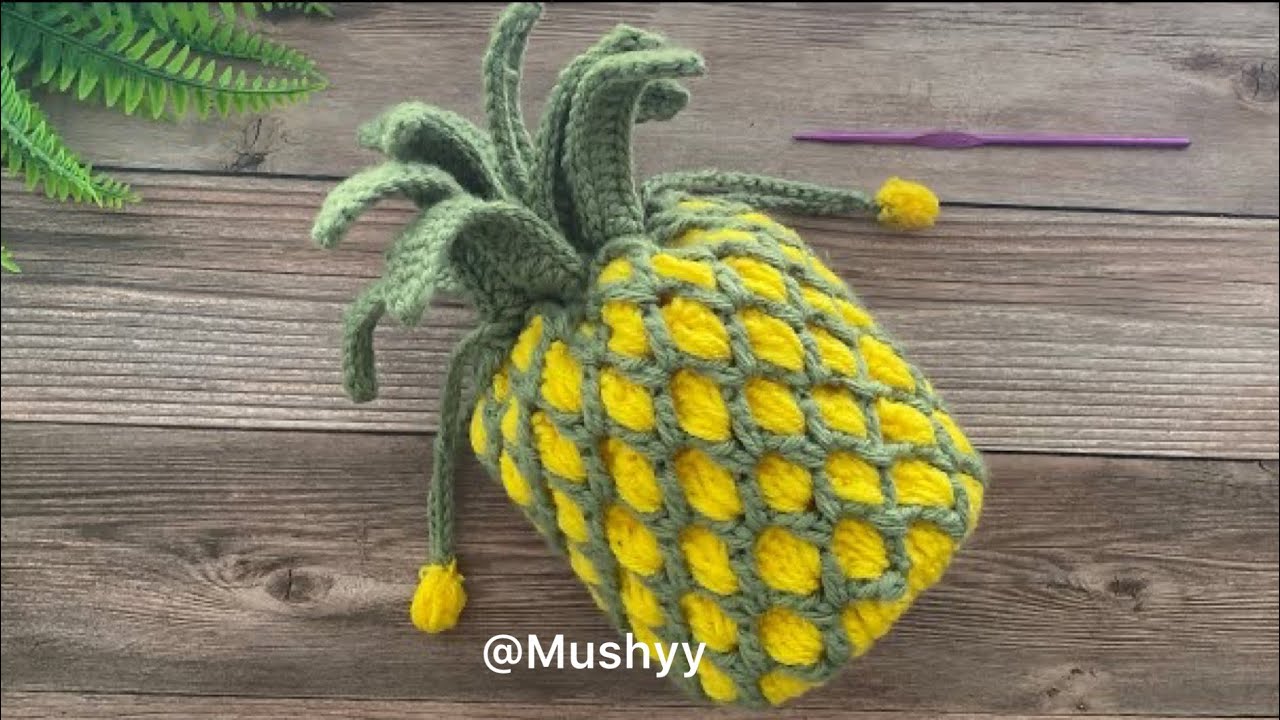 EASY Crochet Pineapple Bag Tutorial for Beginner #crochettutorial #howtocrochet #diy