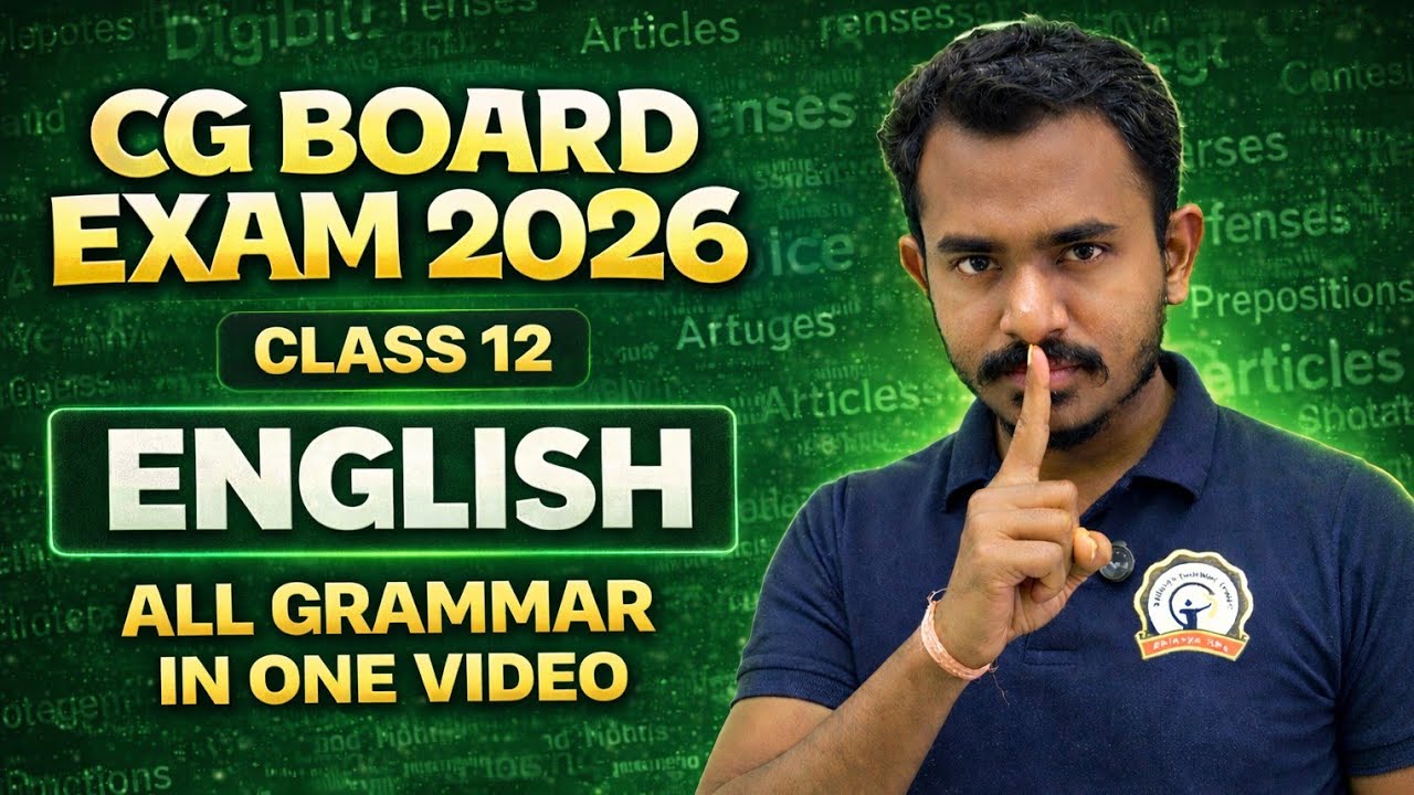 कक्षा 12वी अंग्रेजी last 5 year PYQ grammar in one video || cg board exam 2026 class 12 grammar 