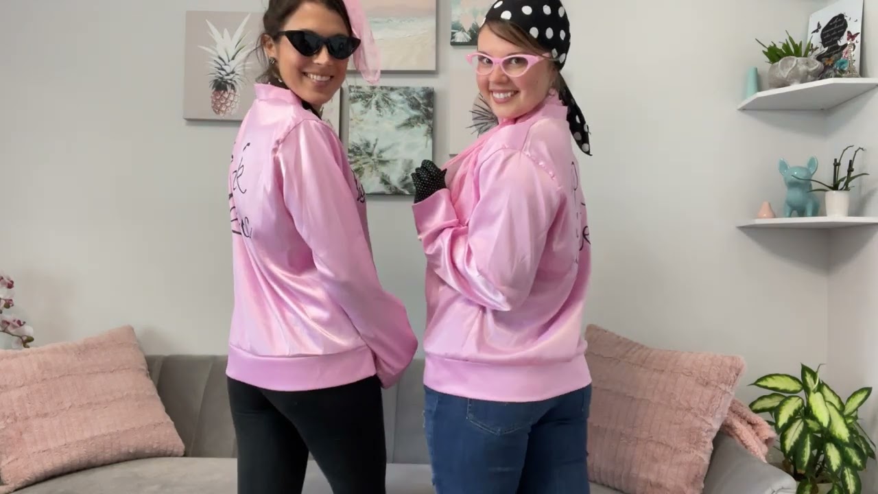 Amazon Try On - Grease Pink Ladies Halloween Costume #shortvideo #shortsfeed