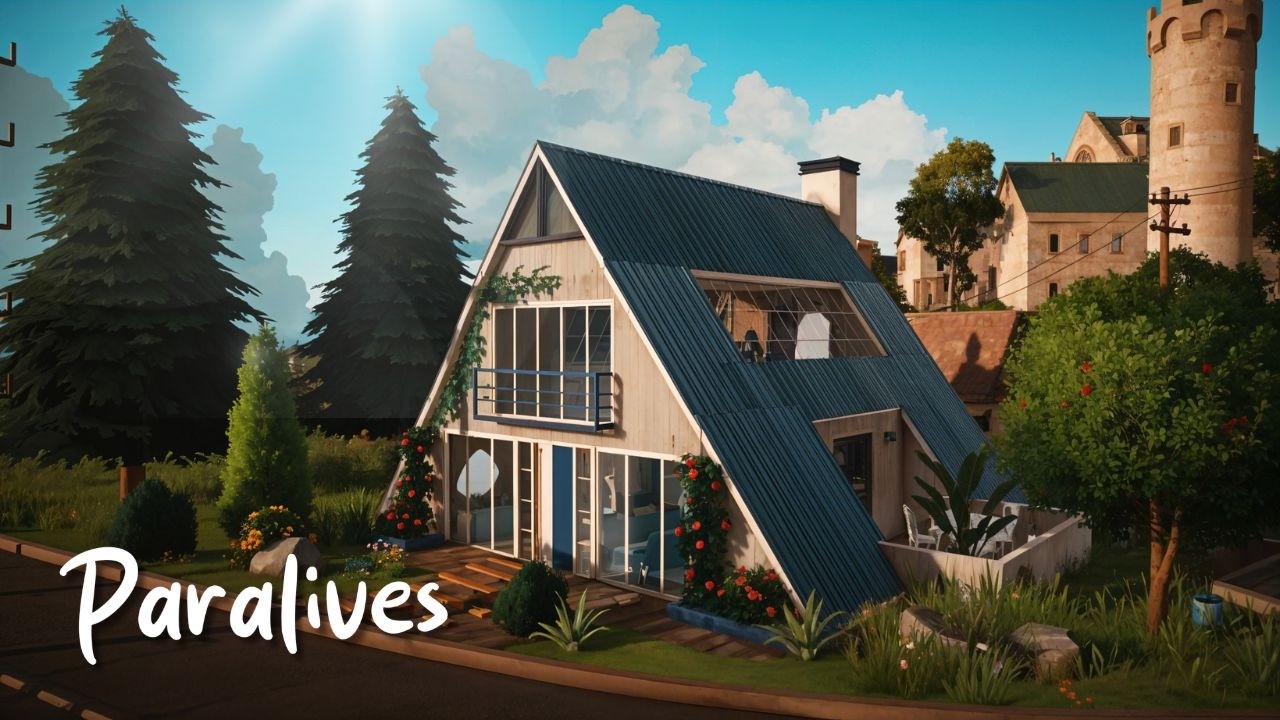 🏡 Modern A-Frame House | PARALIVES | ASMR Speed Build
